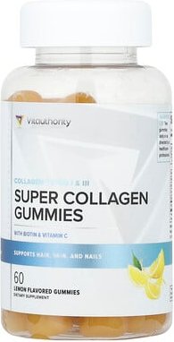 Thumbnail - Vitauthority, Super Collagen Gummies with Biotin & Vitamin C, Fruchtgummis mit Biotin und Vitamin C, Zitrone, 60 Fruchtg...