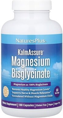 Thumbnail - NaturesPlus, KalmAssure® Magnesium Bisglycinate, Magnesiumbisglycinat, 180 Kapseln (70 mg pro Kapsel)