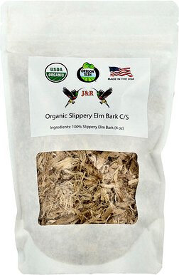 J&R Port Trading, Organic Slipy Elm Bark C/S, Bio-Ulmenrinde C/S, 4 oz