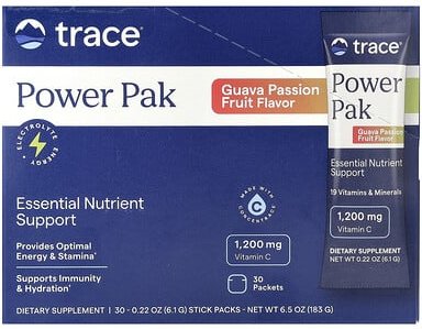 Thumbnail - Trace, Power Pak, Guave Passion Fruit, Power-Pak, Guave-Passionsfrucht, 30 Sticks, je 6,1 g (0,22 oz.).
