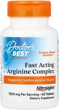 Doctor's Best, Fast Acting Arginine Complex, schnell wirkender Arginin-Komplex, 60 Tabletten