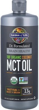 Thumbnail - Garden of Life, Dr. Formulated Brain Health, 100% Bio-Kokosnuss-MCT-Öl für die Gesundheit des Gehirns, geschmacksneutral...