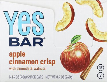 Yes Bar, Snackbar, Apfel-Zimt-Crisp, 6 Riegel, je 40 g (1,4 oz.)
