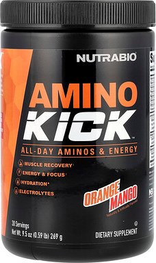 NutraBio, Amino Kick™, Orange-Mango, 269 g (9,5 oz.)