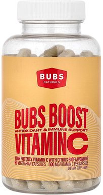 BUBS Naturals, Bubs Boost, Vitamin C, 90 pflanzliche Kapseln
