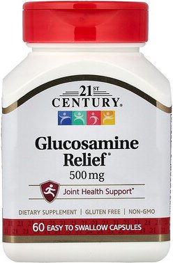 21st Century, Glucosamin Relief, 500 mg, 60 einfach zu schluckende Kapseln