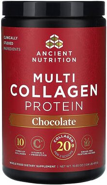 Ancient Nutrition, Multi Collagen Protein, Schokolade, 472 g (1,04 lb.)