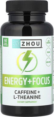 Zhou Nutrition, Energie + Fokus, 60 pflanzliche Kapseln