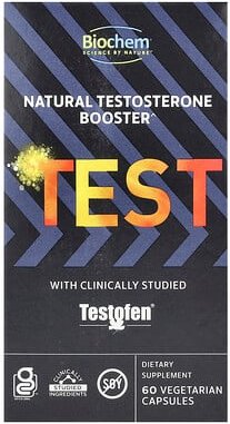 Biochem, TEST, Natürlicher Testosteron-Booster, 60 vegetarische Kapseln