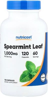 Nutricost, Spearmint Leaf, Spearmint-Blatt, 120 Kapseln (500 mg pro Kapsel)