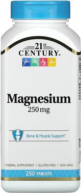21st Century, Magnesium, 250 mg, 250 Tabletten