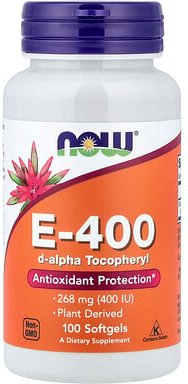 NOW Foods, E-400, 268 mg (400 IU), 100 Weichkapseln