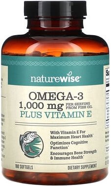 Thumbnail - NatureWise, Omega-3 Plus Vitamin E, 180 Weichkapseln