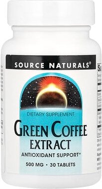 Source Naturals, Green Coffee Extract, Grüner-Kaffee-Extrakt, 30 Tabletten (500 mg pro Tablette)