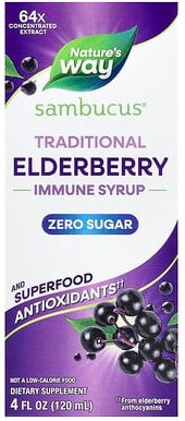 Nature's Way, Sambucus®, traditioneller Immunsirup, zuckerfrei, Holunder, 50 mg, 120 ml (4 fl. oz.)