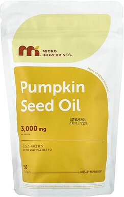 Micro Ingredients, Kürbiskernöl, 150 Weichkapseln (1.000 mg pro Weichkapsel)