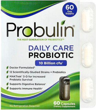 Probulin, Daily Care Probiotic, 10 Milliarden KBE, 60 Kapseln