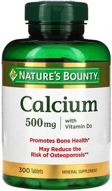 Nature's Bounty, Kalzium mit Vitamin D3, 500 mg, 300 Tabletten