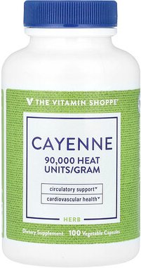 The Vitamin Shoppe, Cayenne, 100 pflanzliche Kapseln (450 mg pro Kapsel)