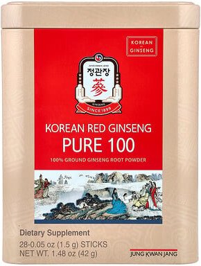 JungKwanJang, Korean Red Ginseng, Pure 100, koreanischer roter Ginseng, 28 Sticks, je 1,5 g (0,05 oz.).