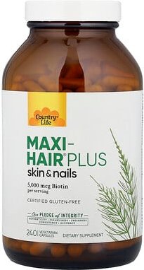 Country Life, Maxi-Hair Plus, 240 pflanzliche Kapseln