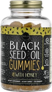 Maju Superfoods, Black Seed Oil Gummies, Fruchtgummis mit Schwarzkümmelöl, 90 Fruchtgummis (250 mg pro Fruchtgummi)