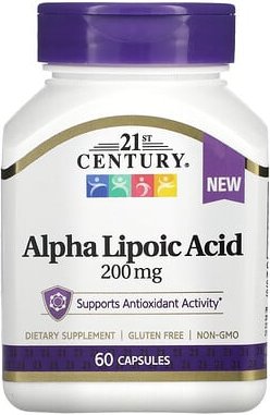 21st Century, Alpha-Liponsäure, 200 mg, 60 Kapseln