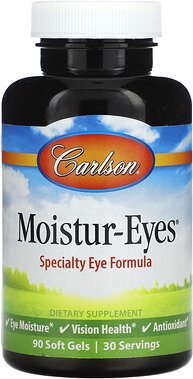 Thumbnail - Carlson, Moistur-Eyes, feuchtigkeitsspendende Augen, 90 Weich-Gels