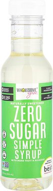 Wholesome Yum, Zero Sugar Simple Syrup With Monk Fruit & Allulose, zuckerfreier einfacher Sirup mit Mönchsfrucht und All...