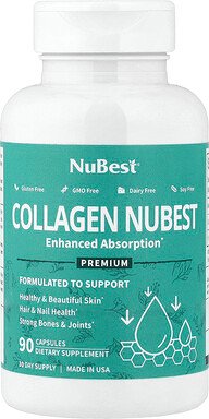 NuBest, Premium Collagen Nubest, Premium-Kollagen Nubest, verbesserte Absorption, 90 Kapseln (500 mg pro Kapsel)