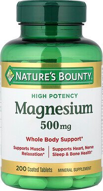Nature's Bounty, Magnesium, 500 mg, 200 Filmtabletten