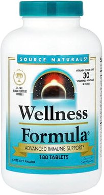 Source Naturals, Wellness Formula®, Advanced Immune Support, verbesserte Unterstützung des Immunsystems, 180 Tabletten