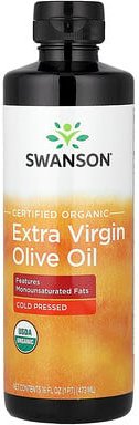 Thumbnail - Swanson, Certified Organic Extra Virgin Olive Oil, natives Bio-Olivenöl extra, kalt gepresst, 473 ml (16 fl. oz.)