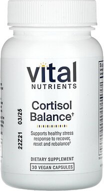 Vital Nutrients, Cortisol Balance, 30 vegane Kapseln