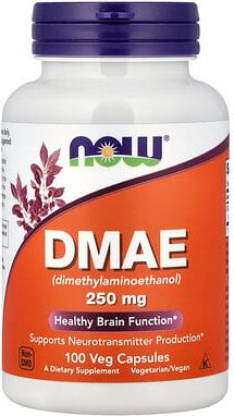 NOW Foods, DMAE, 250 mg, 100 pflanzliche Kapseln