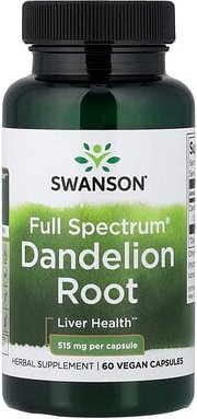 Thumbnail - Swanson, Full Spectrum® Dandelion Root, Löwenzahnwurzel, 515 mg, 60 vegane Kapseln