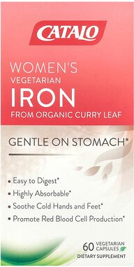 CATALO, Women‘s Vegetarian Iron, vegetarisches Eisen für Frauen, 60 pflanzliche Kapseln