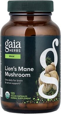 Gaia Herbs, Lion‘s Mane Mushroom, Löwenmähne-Pilz, 120 vegane Kapseln