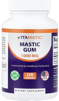 Vitamatic, Mastic Gum, Mastix, 120 Kapseln (500 mg pro Kapsel)