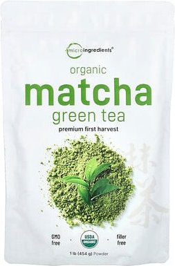 Micro Ingredients, Organic Matcha Green Tea, Bio-Matcha-Grüntee, 454 g (1 lb.)