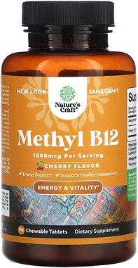 Thumbnail - Nature's Craft, Methyl B12, Kirsche, 1.000 mcg, 90 Kautabletten