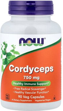 NOW Foods, Cordyceps, 90 pflanzliche Kapseln (750 mg pro Kapsel)