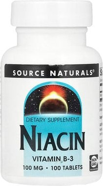Source Naturals, Niacin, 100 mg, 100 Tabletten