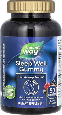 Nature's Way, Sleep Well Gummies, Fruchtgummis für besseren Schlaf, Beere, 90 Fruchtgummis