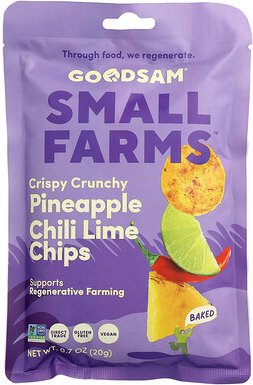GoodSam, Kleine Farms™, knusprige knusprige Chips, Ananas-Chili-Limette, 20 g (0,7 oz.)