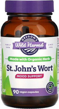 Oregon's Wild Harvest, Johanniskraut, 90 vegane Kapseln