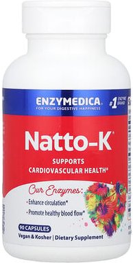 Enzymedica, Natto-K, Kardiovascular, 90 Kapseln