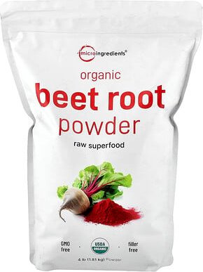 Micro Ingredients, Organic Beet Root Powder, Bio-Rote-Bete-Wurzelpulver, 1,81 kg (4 lbs.)