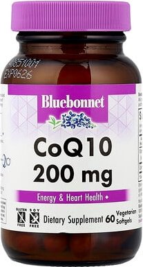 Bluebonnet Nutrition, CoQ10, 200 mg, 60 vegetarische Weichkapseln