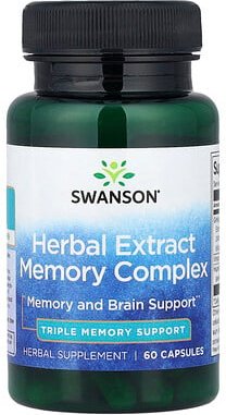 Thumbnail - Swanson, Herbal Extract Memory Complex, Kräuterextrakt und Gedächtniskomplex, 60 Kapseln